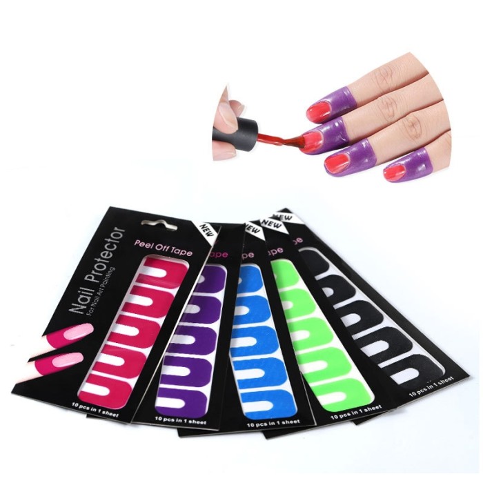 10pcs Anti Spill U Shape Nail Polish Protector Stickers For Diy Nail Art  Spill Proof Gradients Stamping And Manicure Tool - Beauty & Health - Temu
